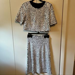French Connection sequins crop top and skirt